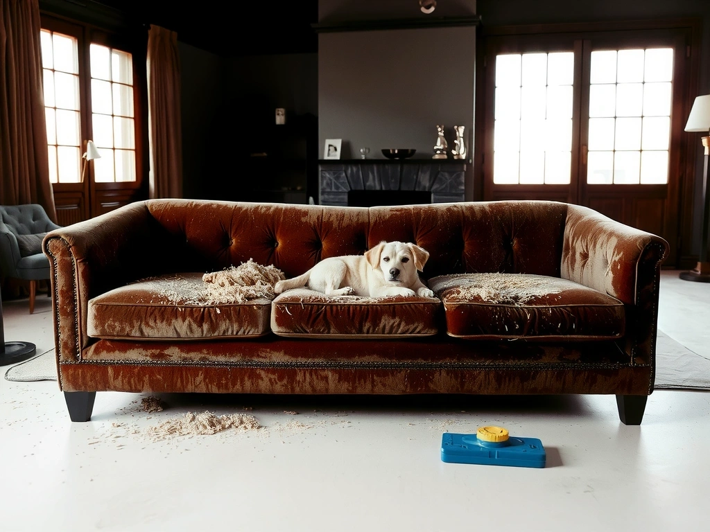 Canapé avant le nettoyage