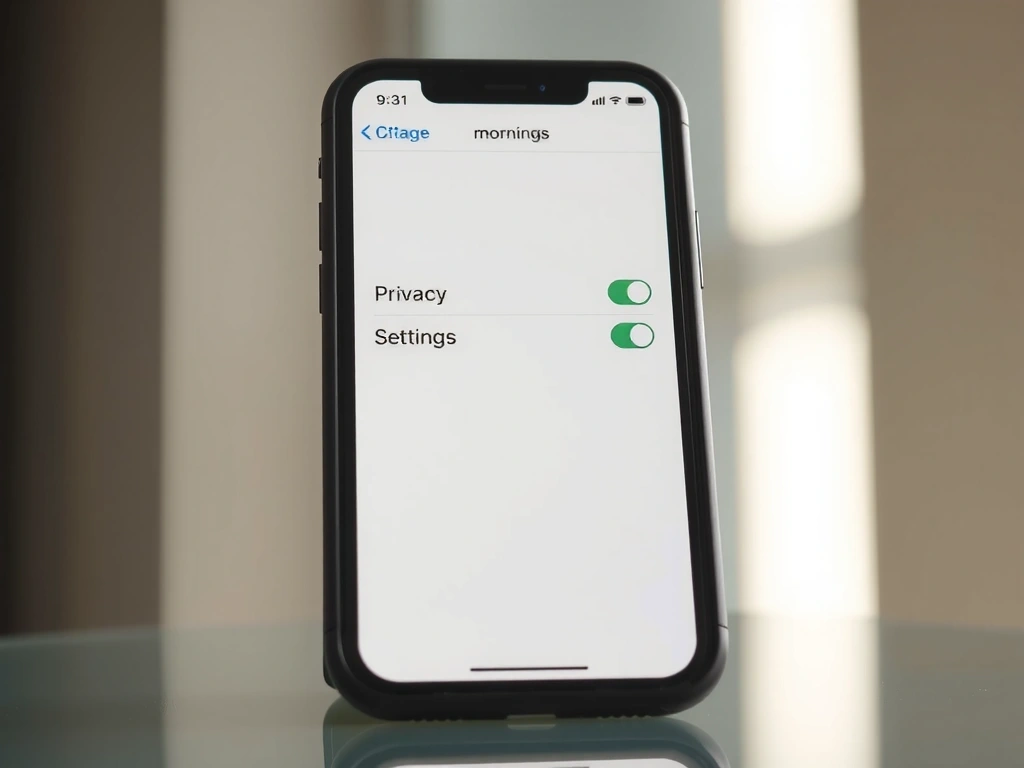 Interface de confidentialité sur smartphone