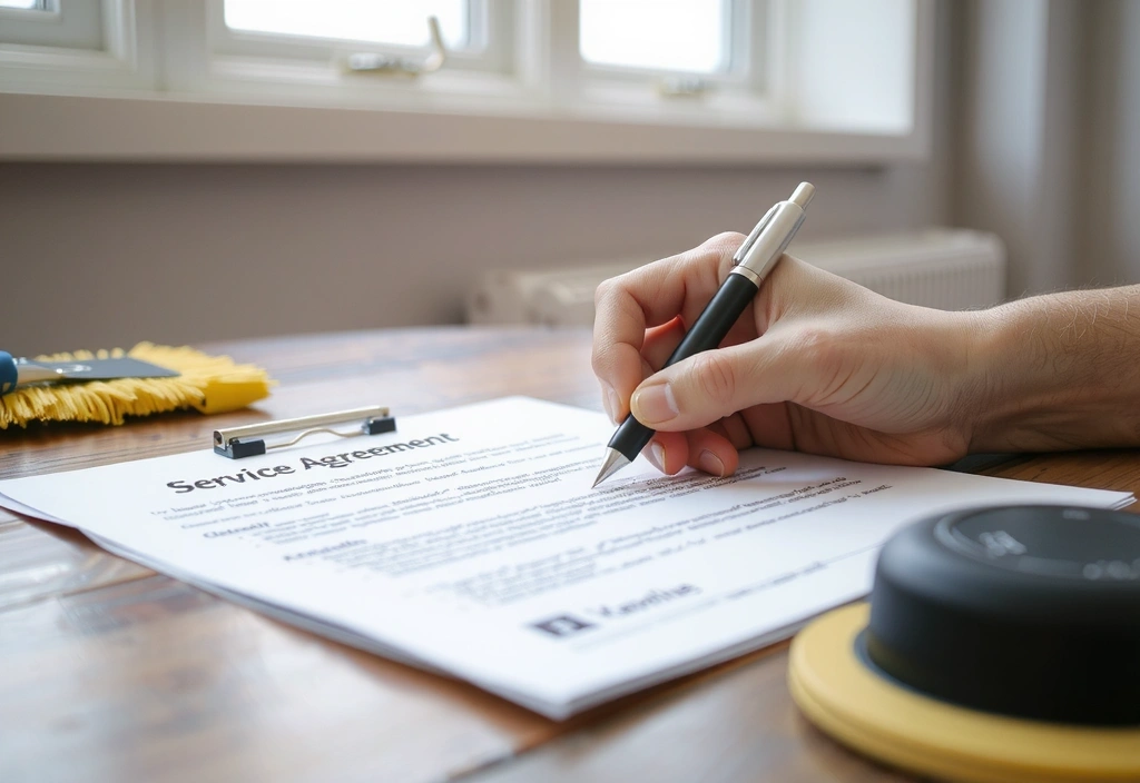 Signature d'un contrat de service