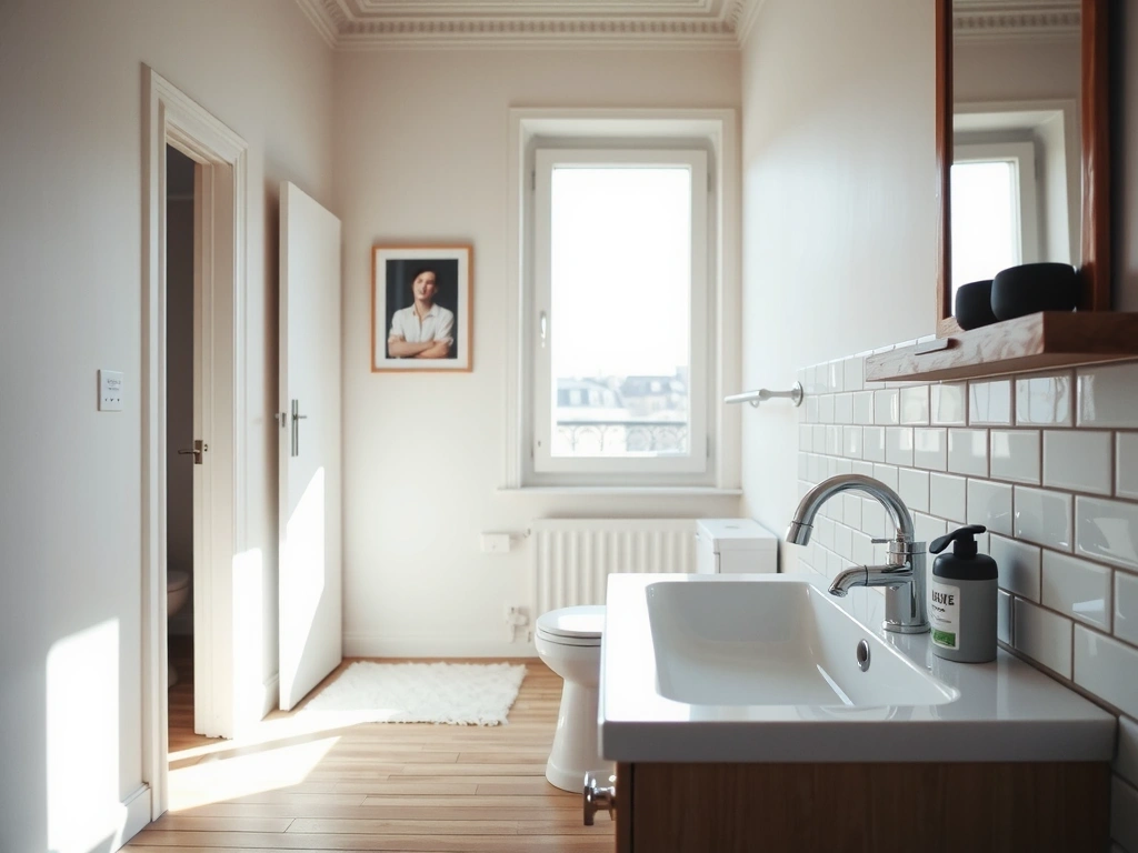 Intérieur parisien lumineux et propre